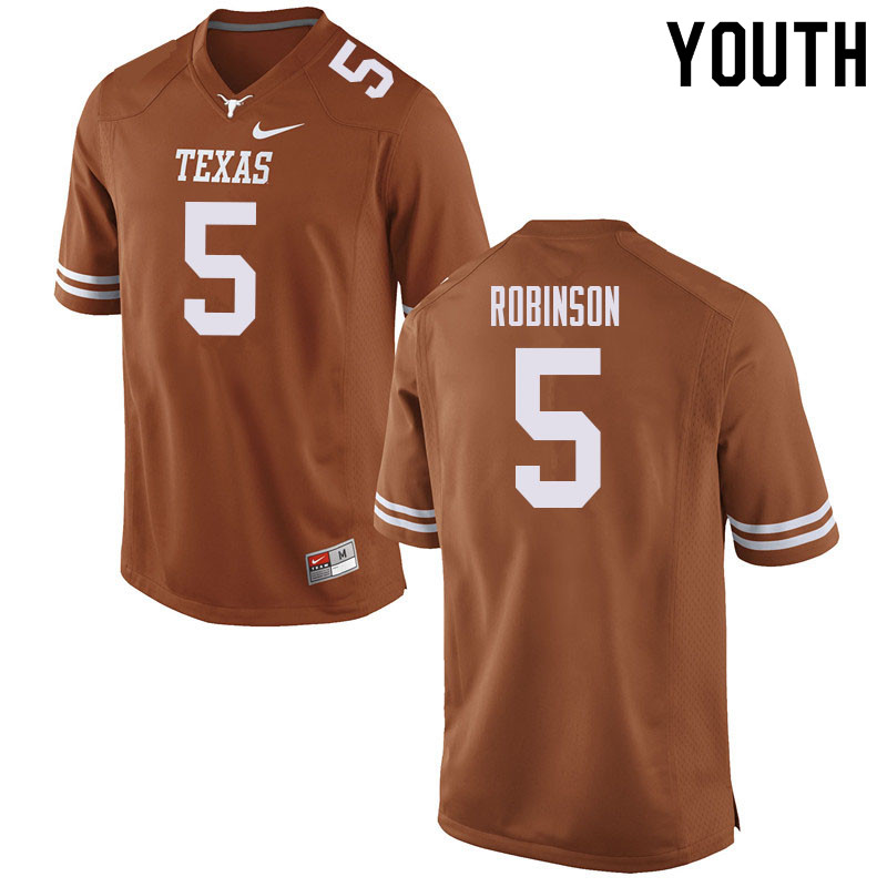 Youth #5 Bijan Robinson Texas Longhorns College Football Jerseys Sale-Orange